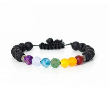 7 Chakra Agate Adjustable Anxiety Bracelet