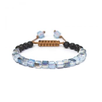 Ocean Blue Glass Crystal Anxiety Bracelet