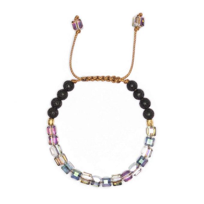 Glass Crystal Adjustable Anxiety Bracelet - Image 2