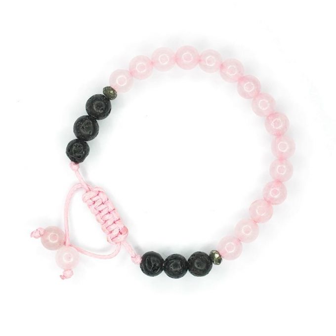 Rose Quartz Love Adjustable Anxiety Bracelet - Image 2