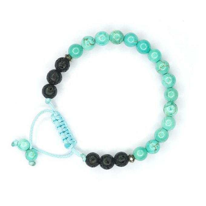 Peace Lava Stone Adjustable Anxiety Bracelet - Image 2