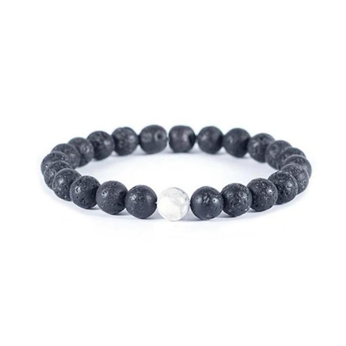 White Howlite Lava Stone Anxiety Bracelet