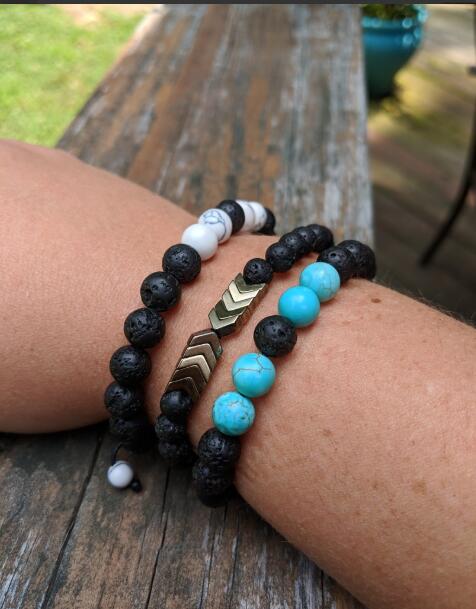 Peace Lava Stone Diffuser Anxiety Bracelet