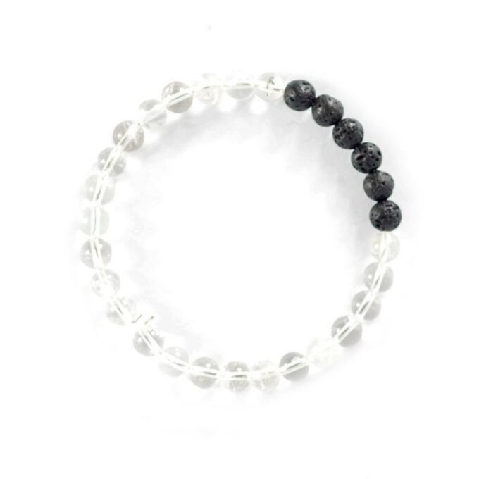 White Crystal Diffuser Anxiety Bracelet - Image 2