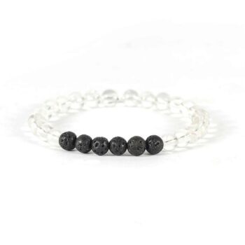White Crystal Diffuser Anxiety Bracelet