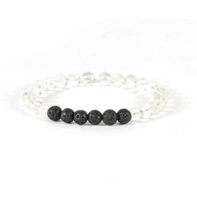 White Crystal Diffuser Anxiety Bracelet