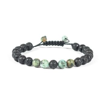 African Turquoise Adjustable Diffuser Anxiety Bracelet