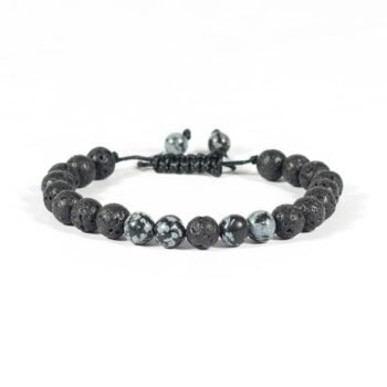Snowflake Obsidian Diffuser Anxiety Bracelet