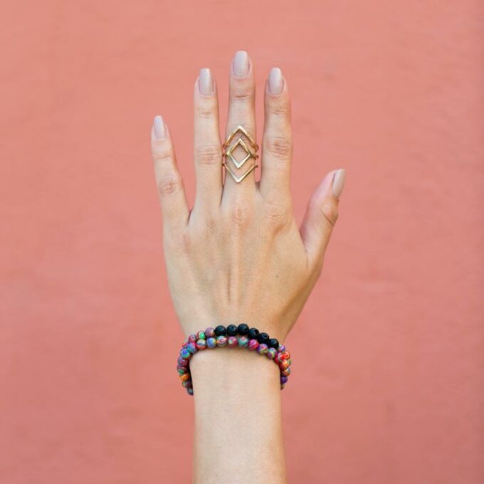 Red Cosmic Diffuser Anxiety Bracelet - Image 4