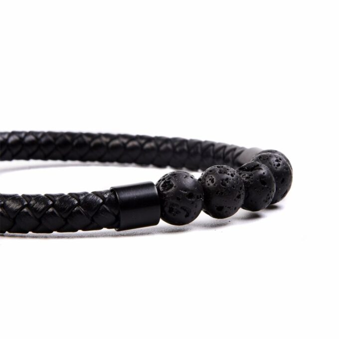 Magnetic Clasp Lava Stone Anxiety Bracelet - Image 4