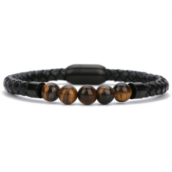 Magnetic Clasp Tiger Eye Stone Anxiety Bracelet