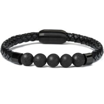 Magnetic Clasp Genuine Leather Diffuser Anxiety Bracelets