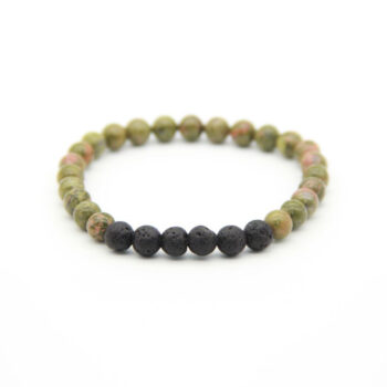 Flower Green Gemstone Diffuser Anti Anxiety Bracelet