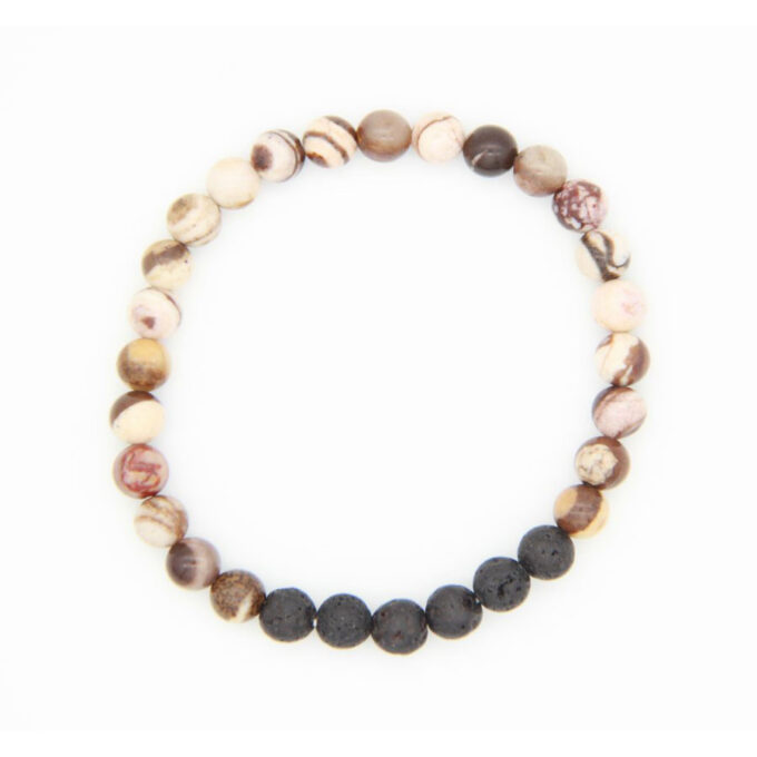 Zebra Gemstone Diffuser Anti Anxiety Bracelet - Image 2