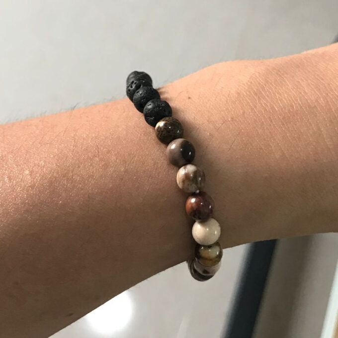 Zebra Gemstone Diffuser Anti Anxiety Bracelet - Image 3