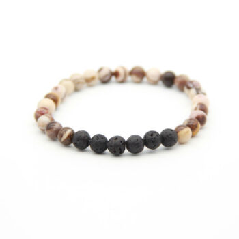 Zebra Gemstone Diffuser Anti Anxiety Bracelet