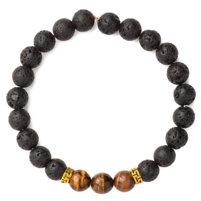 Brown Tiger Eye Diffuser Anxiety Bracelet - Image 2