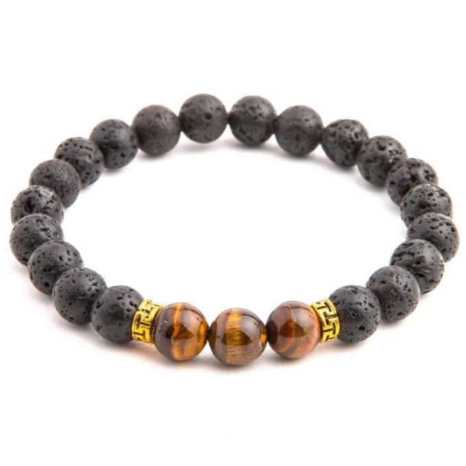 Brown Tiger Eye Diffuser Anxiety Bracelet