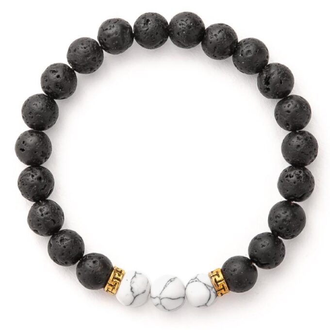 White Howlite Diffuser Anxiety Bracelet - Image 2