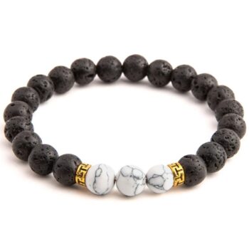 White Howlite Diffuser Anxiety Bracelet