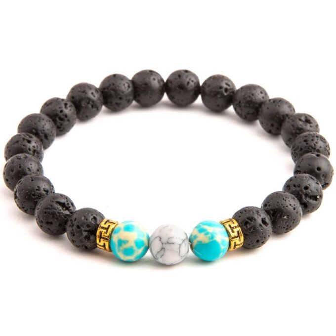 Turquoise Howlite Diffuser Anxiety Bracelet