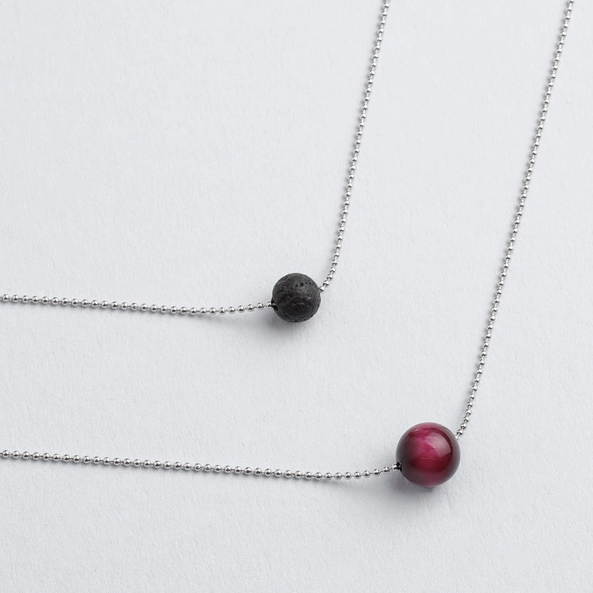 Pure Diffuser Anxiety Necklace - Pink Tiger's Eye - Image 3