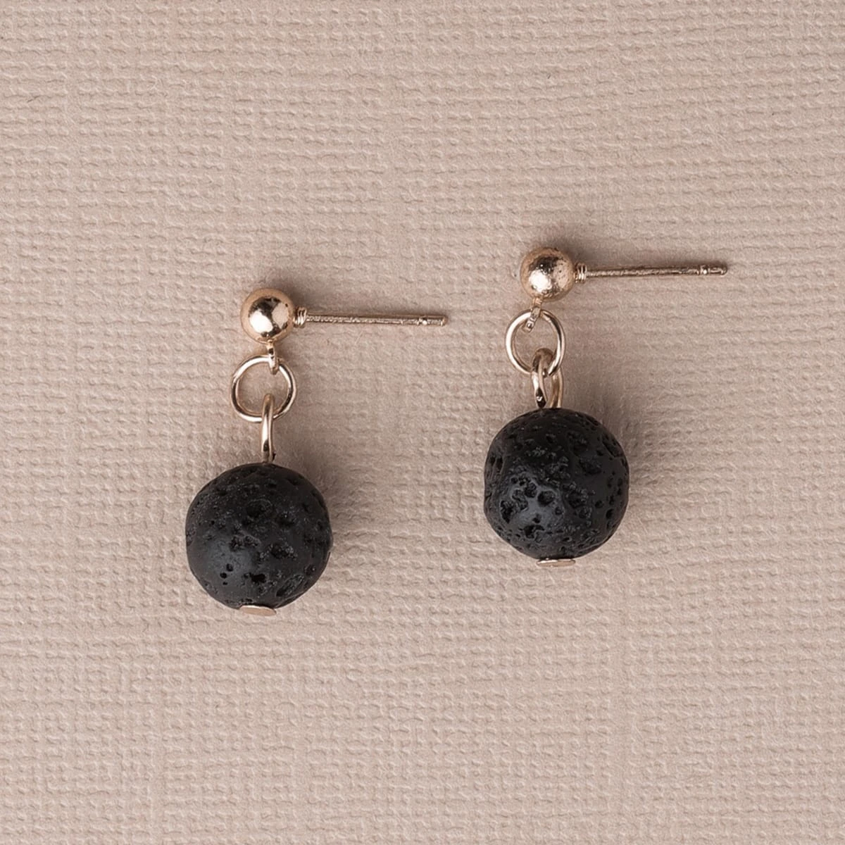 Single Lava Stone Diffuser Anxiety Earrings - Image 7