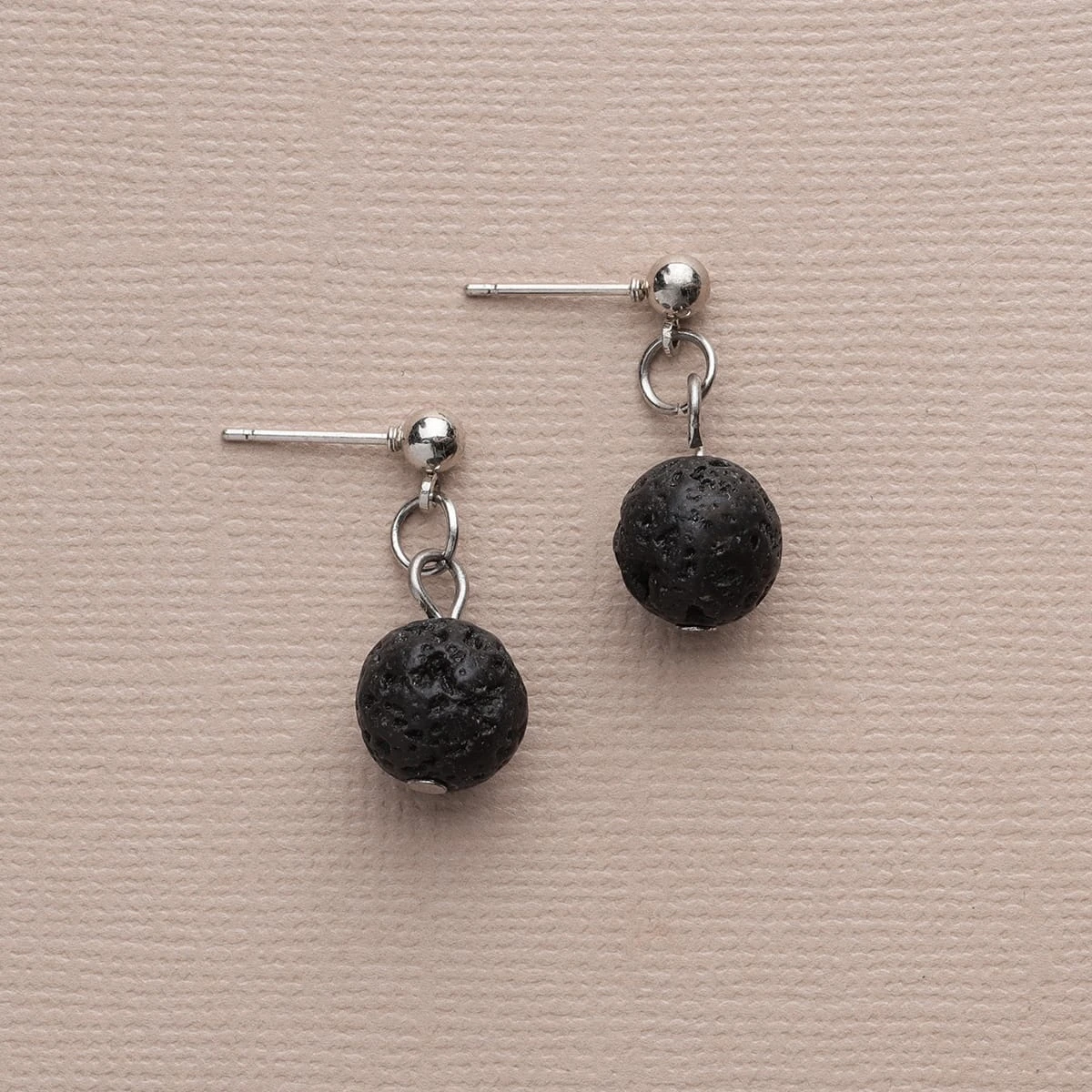 Single Lava Stone Diffuser Anxiety Earrings - Image 6