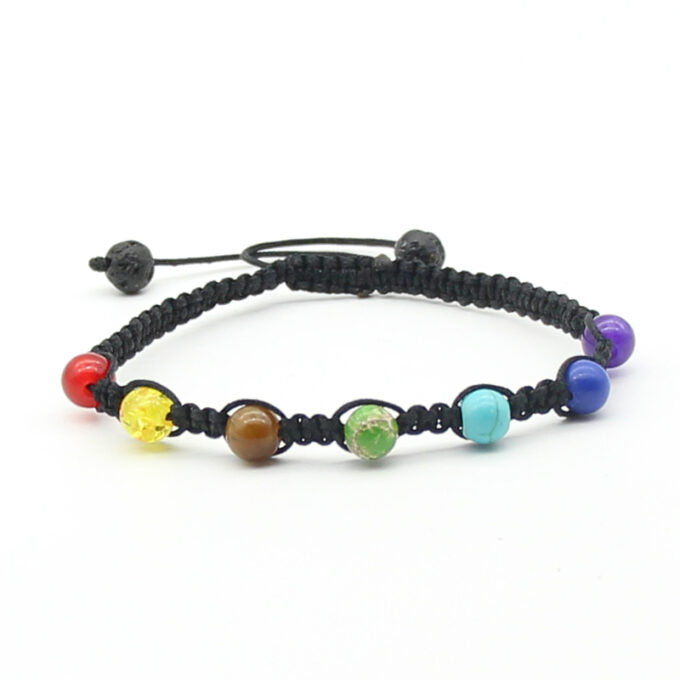 7 Chakra Mini Adjustable Anxiety Bracelet