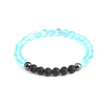 Glow Glass (Blue) Anxiety Bracelet