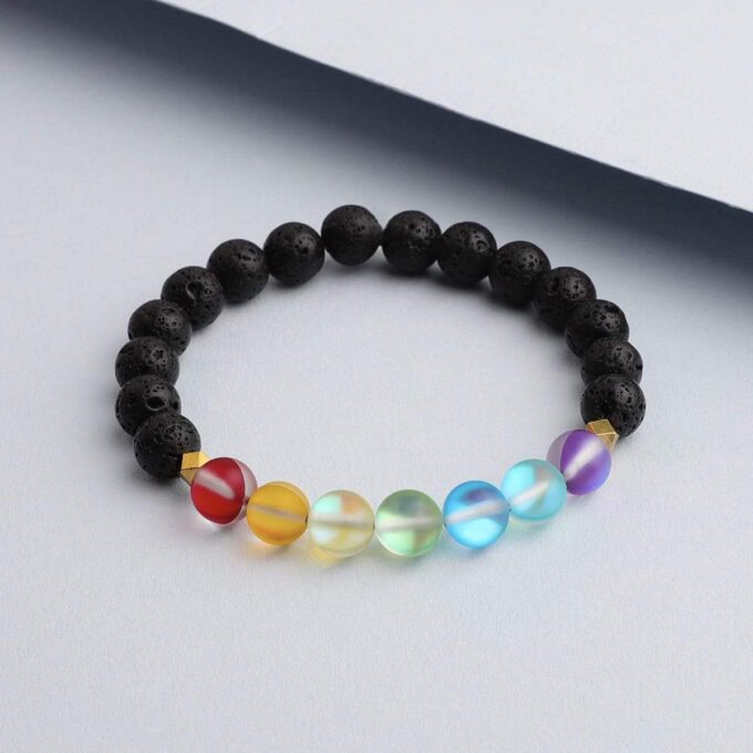 Glow Glass Chakra Anxiety Bracelet - Image 3