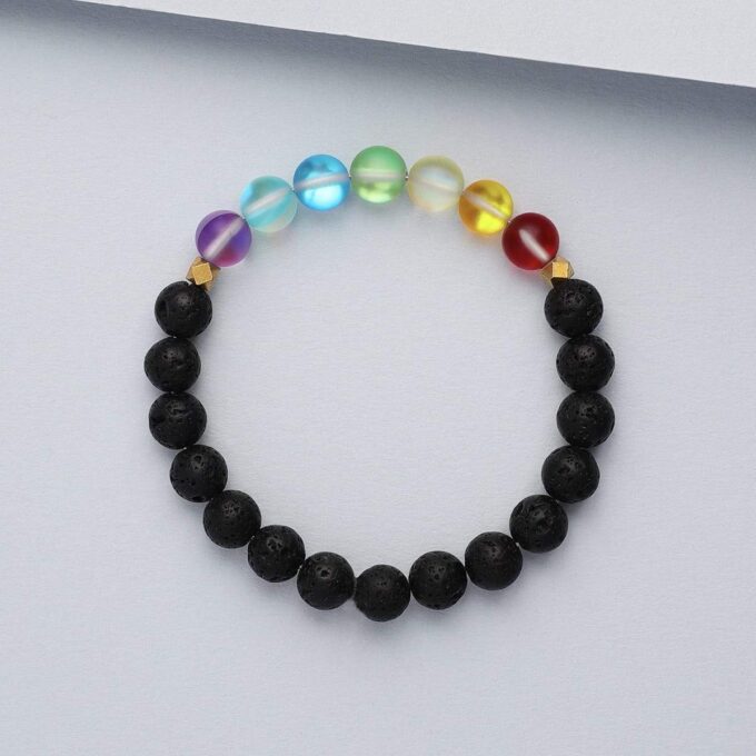 Glow Glass Chakra Anxiety Bracelet - Image 4