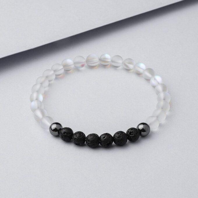 Glow Glass (Clear) Anxiety Bracelet - Image 2