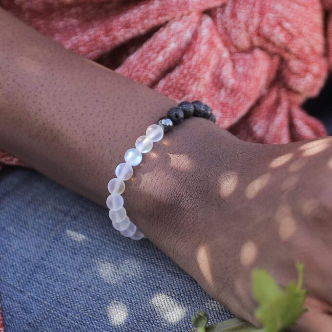 Glow Glass (Clear) Anxiety Bracelet - Image 5