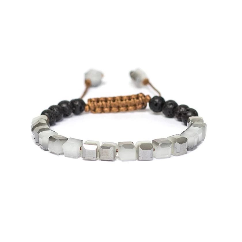 Glass Diffuser Adjustable Anxiety  Bracelet (MORNING MIST)