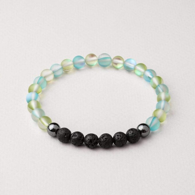 Glow Glass (Green And Blue) Anxiety Bracelet - Image 2