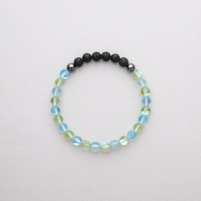 Glow Glass (Green And Blue) Anxiety Bracelet - Image 3
