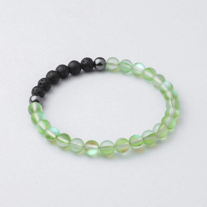 Glow Glass Diffuser (Green) Anxiety Bracelet - Image 3