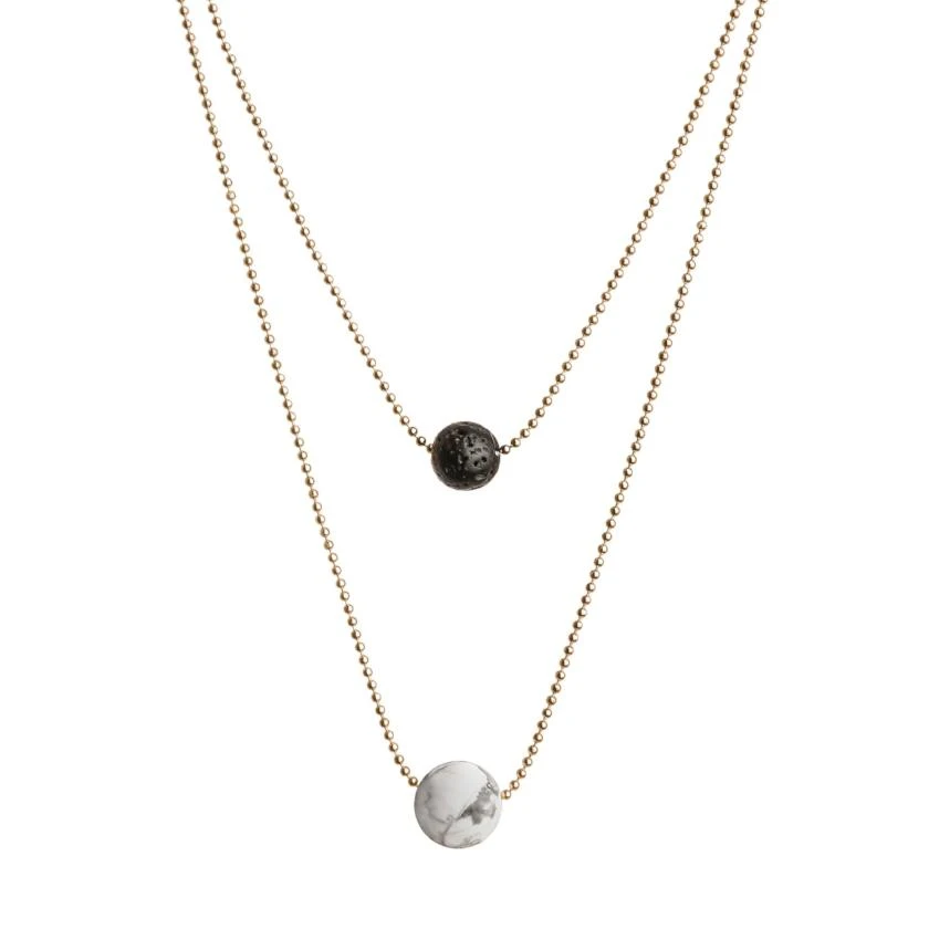 Pure Diffuser Anxiety Necklace - White Howlite