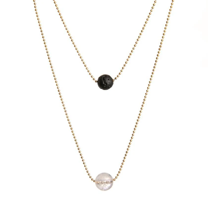 Pure Diffuser Anxiety Necklace - White Crystal