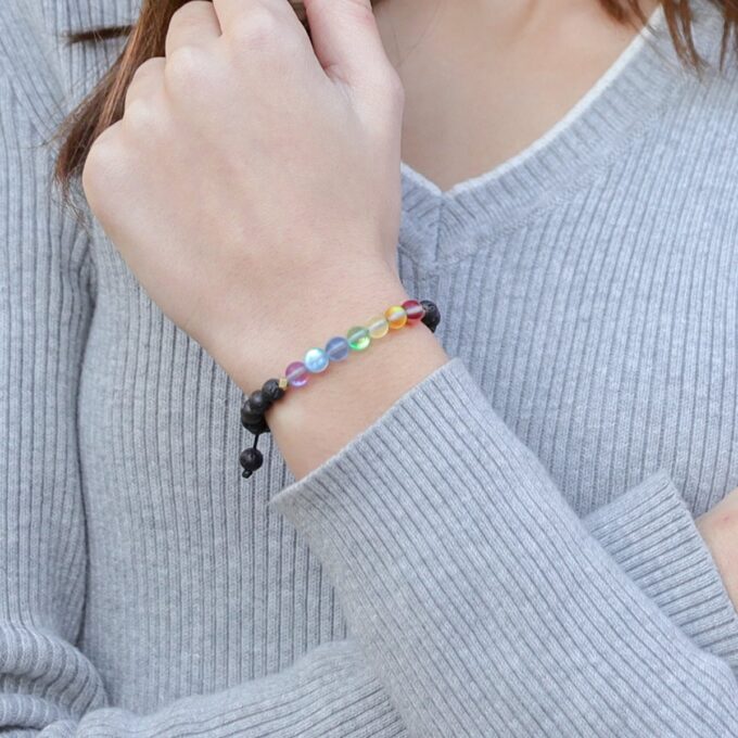 Glow Glass Chakra Kids Adjustable Anxiety Bracelet - Image 4