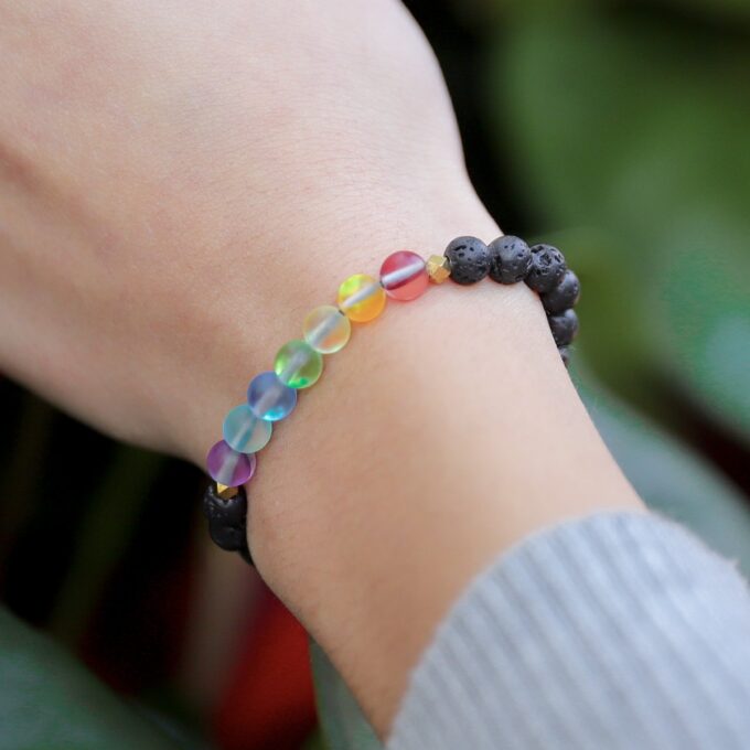 Glow Glass Chakra Kids Adjustable Anxiety Bracelet - Image 5
