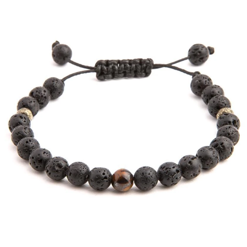 Kids Tiger's Eye Adjustable Diffuser Anxiety Bracelet