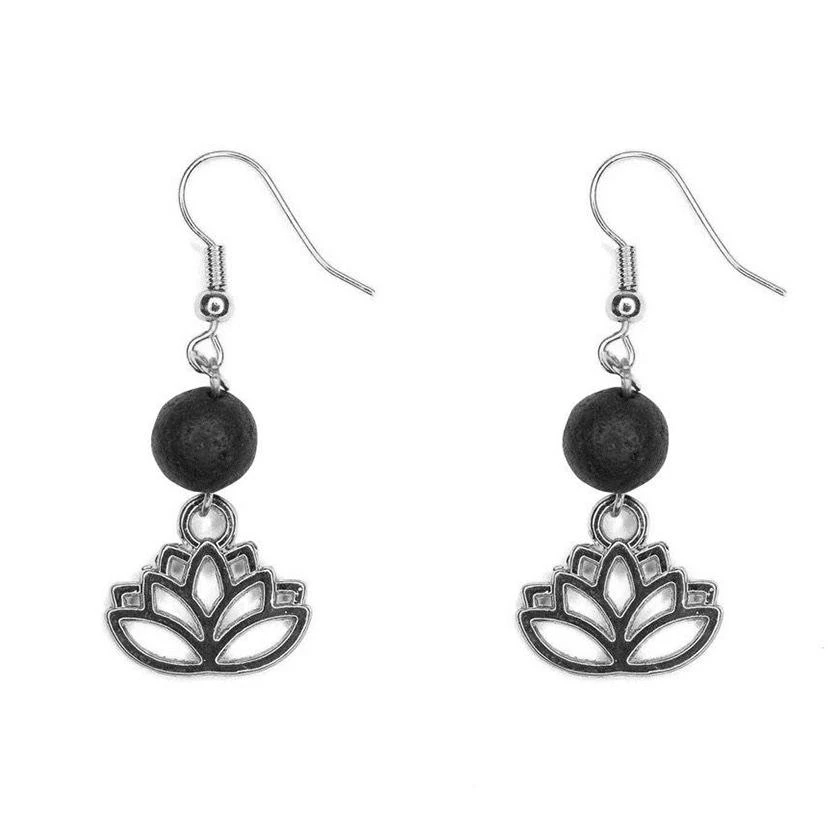 Lotus Flower Diffuser Anxiety Earrings