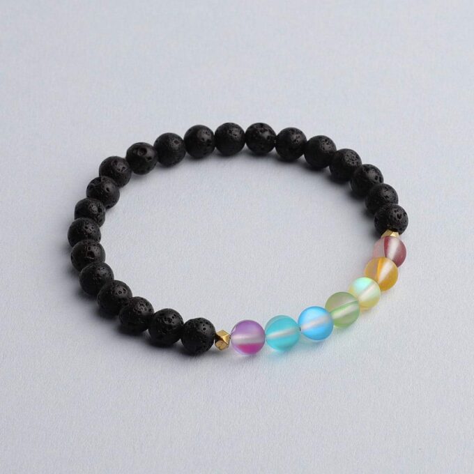 Glow Glass Mini Chakra Anxiety Bracelet - Image 2