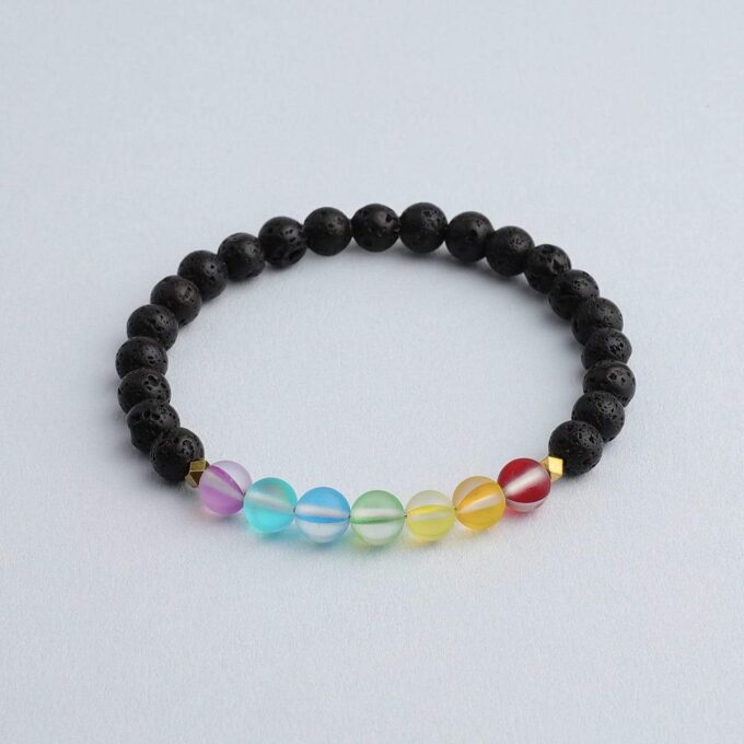 Glow Glass Mini Chakra Anxiety Bracelet - Image 3