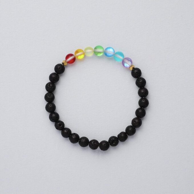 Glow Glass Mini Chakra Anxiety Bracelet - Image 4