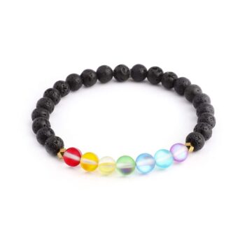 Glow Glass Mini Chakra Anxiety Bracelet