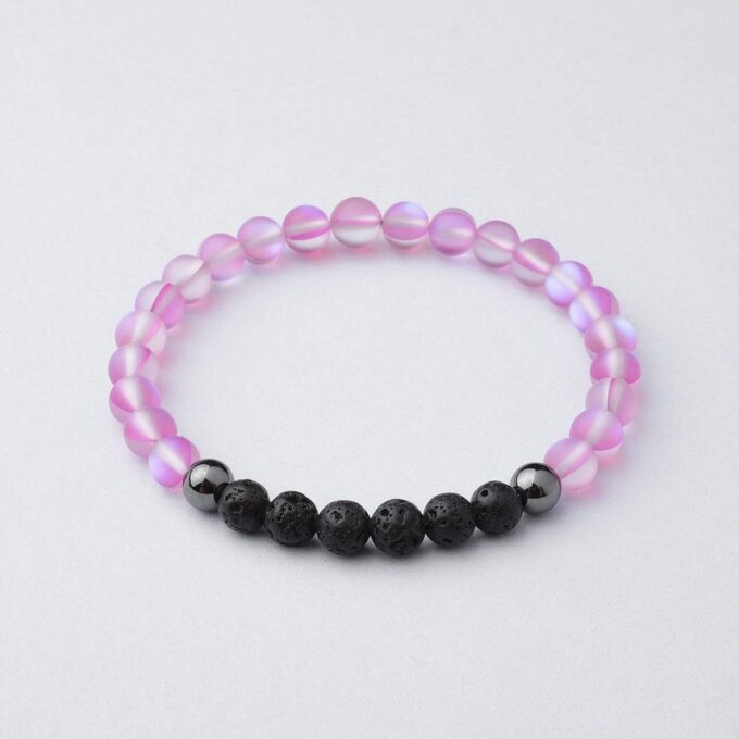 Glow Glass (Pink) Anxiety Bracelet - Image 2