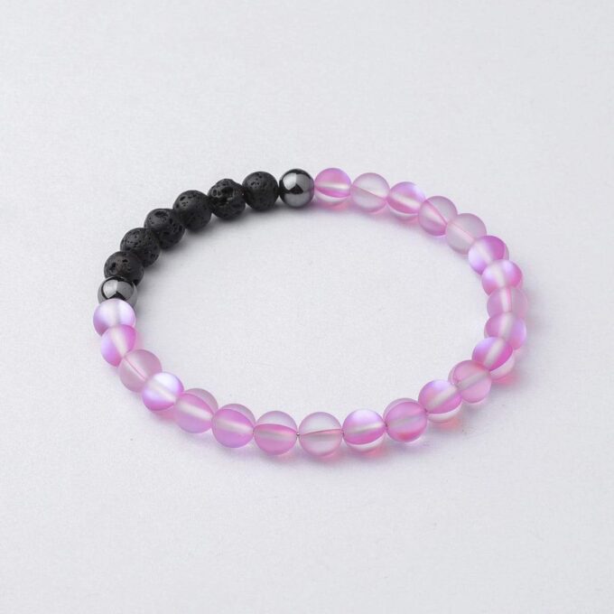 Glow Glass (Pink) Anxiety Bracelet - Image 3